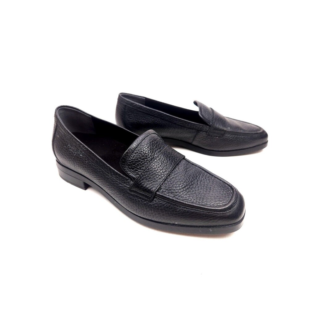 Vionic Sellah Women's Loafers Sz 8.5 Black Leather Round Toe Slip On Shoes